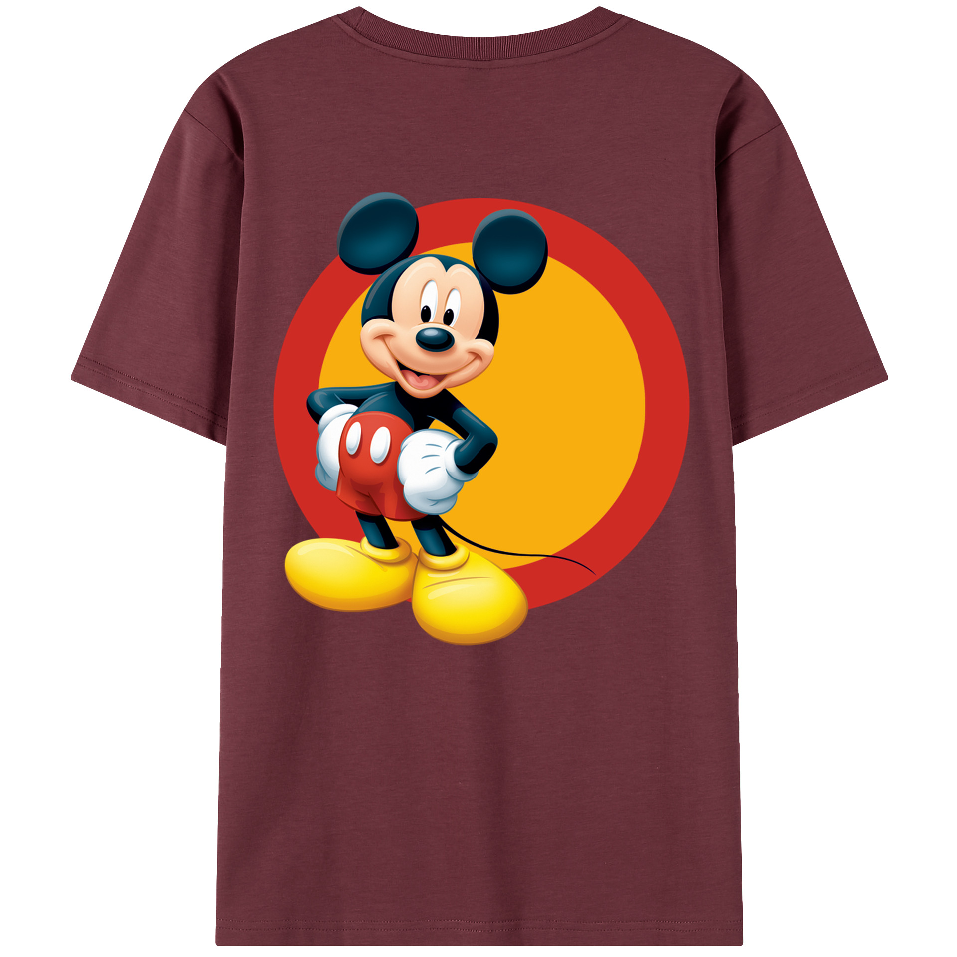 （画像用） ミッキーマウス Mickey Mouse 綿100％半袖Tシャツ（背面プリント）